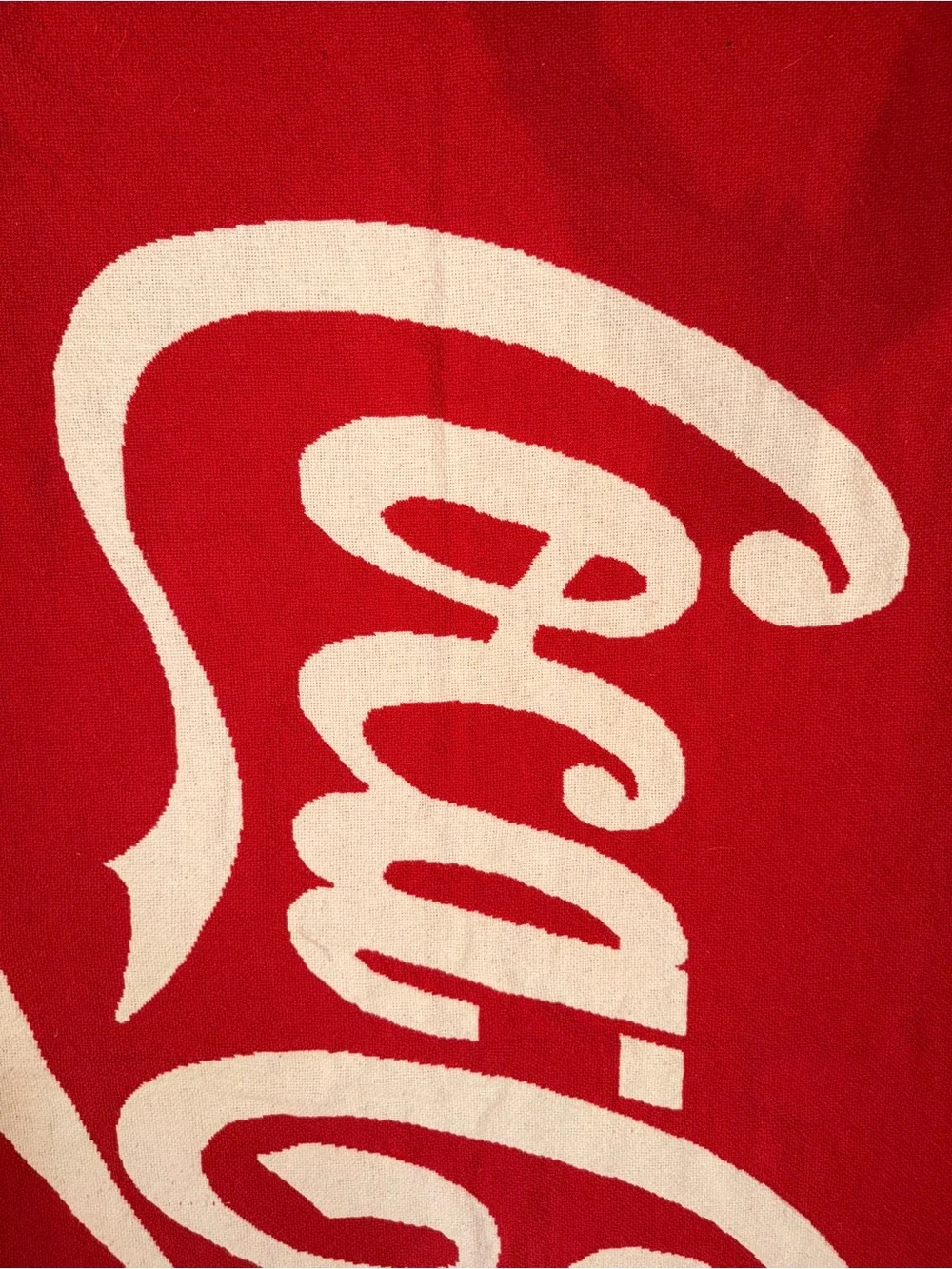 2 Coca-Cola Festive Red and White Holiday Throw Blanket 90s Two Color Ways